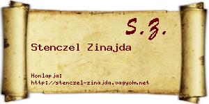 Stenczel Zinajda névjegykártya